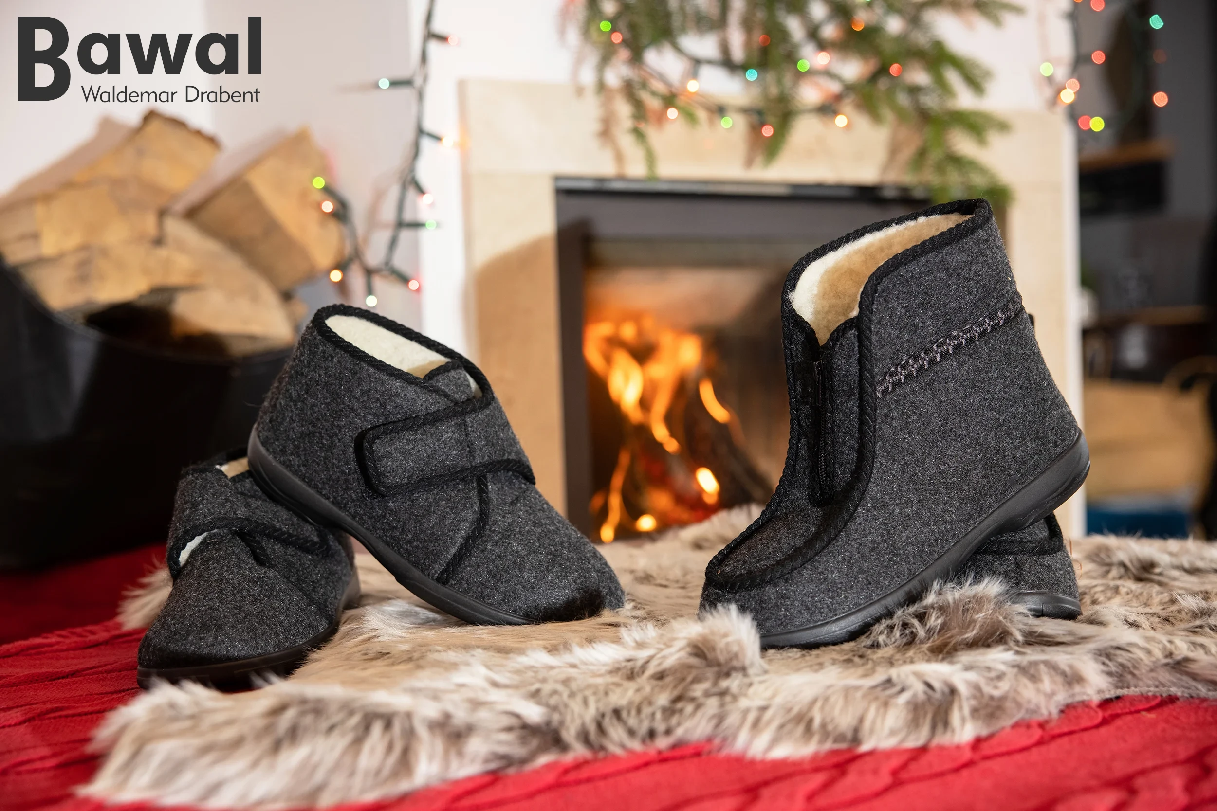 BAWAL-Schuhe, lederwollige Hausschuhe mit Riemen
                Hersteller in Polen